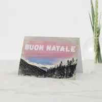 * Italy Italian Buon Natale Alps Christmas Card