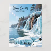 Door County  Wisconsin Winter Poem   Postcard