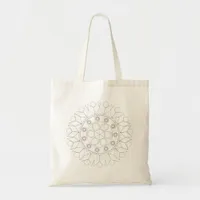 Tote Bag - Sunburst Mandala to Color