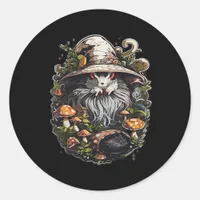 Enchanting Witch Whimsigoth & Mystical Art For Lap Classic Round Sticker