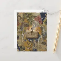 Fairy Sitting on a Bar of Soap Collage Postcard