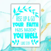 Bible verse turquoise | Archival Heavyweight Paper Poster