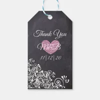 Chalkboard Style Wedding Thank You Gift Tag