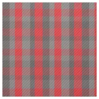 Trendy Urban Red Grey Plaid Tartan Pattern Fabric