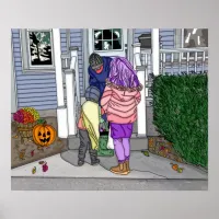 Halloween Kids Trick or Treating Poster