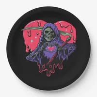 Heart Hands Reaper Classic Paper Plates