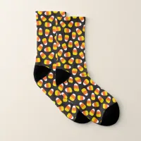 Candy Corn Sweets Halloween Fall Pattern Socks