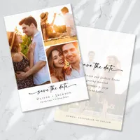 Calligraphy Script Modern Photo Wedding Save The Date