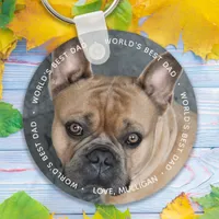 World's Best Dad - Pet Photo Dog Dad - I Love You Keychain