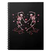 Skeletons Holding Hands Heart Valentines Day Desig Notebook