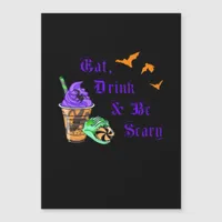 Eat Drink And Be Scary Halloween Minimal Clean