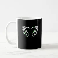 Skeleton Hand Heart Sign Costume Halloween Coffee Mug