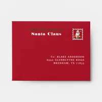 Christmas envelope from Santa Claus Envelope