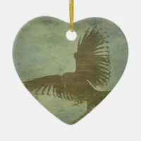 Raven of Poe's Poetry Ceramic Ornament