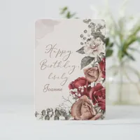 Personalized Floral Birthday Card