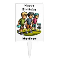 Personalized Disc Golf Boy's Birthday   Cake Topper
