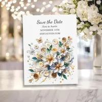 Paper Quilling Flowers Wedding Save the Date Invitation