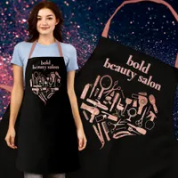 Rose Gold Glitter Beauty Salon Tools Hair Stylist Apron