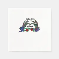 Skeleton Hand Heart Design Napkins