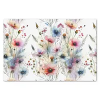 Watercolor Flowers Alcohol Ink Floral Tissue Paper