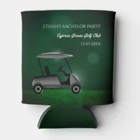 Golfer groom Golf Bachelor Party -  Green golf Can Cooler