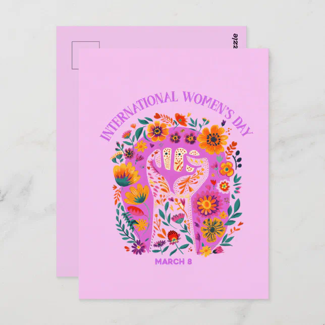 Powerful Fist International Women's Day  Postcard