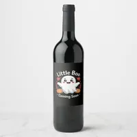Cute Halloween Pregnancy Announcement Wine Label