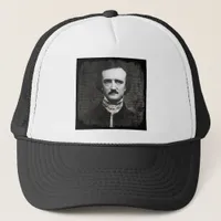 Poe Black and White Grunge Trucker Hat