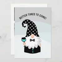 Teal and Black Gnome Happy Holidays Photo Collage Holiday Card