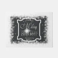 Merry & Bright Snowfall Christmas ID591 Doormat