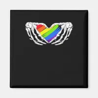 Pride - Pride Skeleton Hands With Heart 2 Classic Magnet