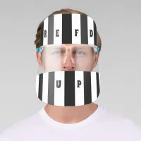 Referee Black & White  Ref'd Up Sports Season, ZFJ Face Shield