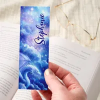 Blue Dragon Starry Sky Celestial Personalized Bookmarks