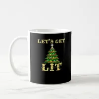 Let's Get Lit Funny Christmas Drinking Classic Coffee Mug