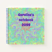 Mandala in vibrant pastel colors notebook