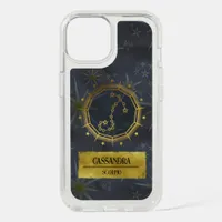 Scorpio Dark Zodiac Astrology: Black & Gold iPhone 15 Case