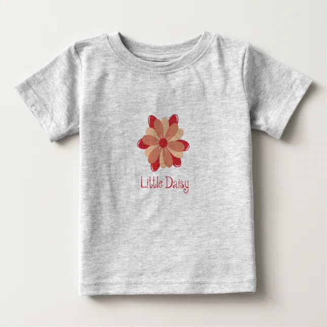 flower daisy cute little red baby T-Shirt