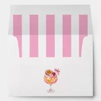 Preppy Coquette Pink Cocktail Bachelorette Party Envelope