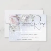 Pastel Peonies Floral  RSVP Card