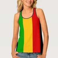 Rasta Flag Colored Stripes Tank Top