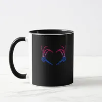 Skeleton Heart Bisexual Lgbt-Q Pride Skull Hand Mug