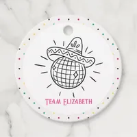 Team Bride Final Fiesta Disco Bachelorette Favor Tags