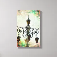 Plaza Light Floral Grunge Canvas Print