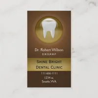 brown Dental businesscards with appointment card