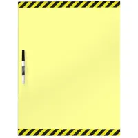 Thin Black and Yellow Diagonal Stripes Dry Erase Board