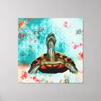 Abstract Turtle Artwork Canvas Print