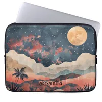 Watercolor Landscape Abstract Painterly With Name Laptop Sleeve