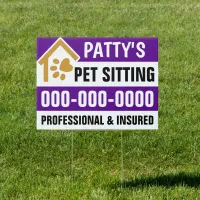 18” x 24” Pet Sitting Double Sided Yard Sign