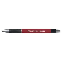 Name of Groomsman and Date Rubber Grip Pen