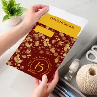 Red & Gold School Class Reunion Envelope Mailers